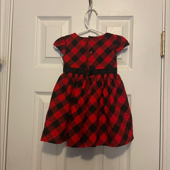Just One You by Carter’s Buffalo Checked Red & Black Baby👶Girls👧Dress👗Sz 9M - Picture 3 of 5